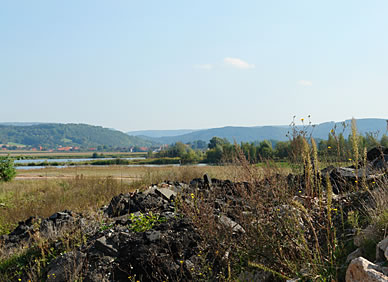 Kieswerk Grebendorf: Eimerkettenbagger in Aktion