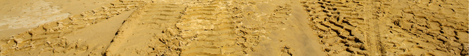 LKW-Spuren im Meenser Sand