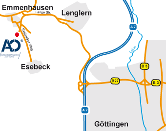 Anfahrtskarte AO in Emmenhausen