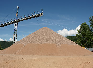 Produktion im Kieswerk Gimte