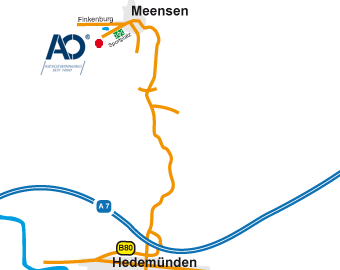 Anfahrtskarte AO in Meensen
