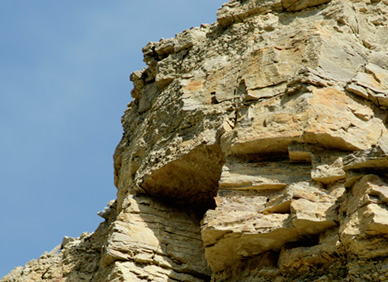 Kalksteinwand in Emmenhausen