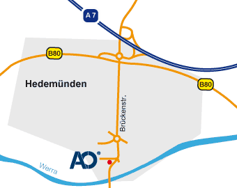 Anfahrtskarte AO in Hedemünden