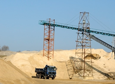 Mauersand aus dem Kieswerk Felsberg/Lohre