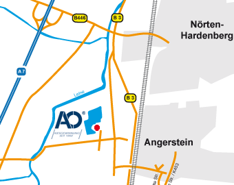 Anfahrtskarte AO in Angerstein