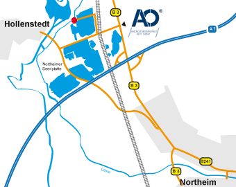 Anfahrtskarte AO in Northeim/Pfingstanger