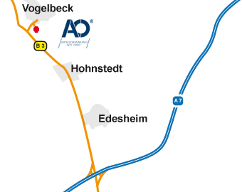 Anfahrtskarte AO in Vogelbeck